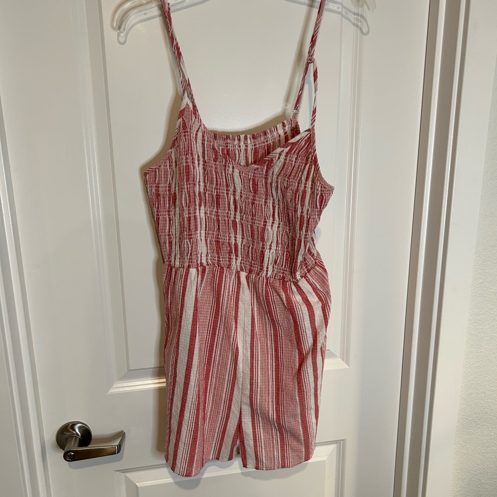 Red and White Striped Sundress